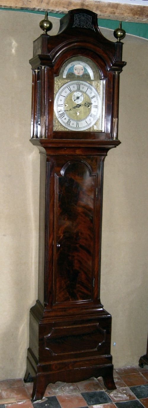 18th Cent Mahogany 3 Train Musical Longcase Clock